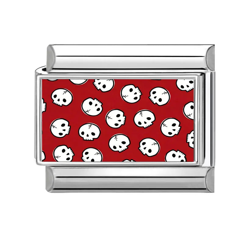 2026 Women Men Colored Star Ghost Cats Halloween Charms Italian Links Fit 9mm Bracelet Stainless Steel DIY Making Jewelry Gift Qme S 21