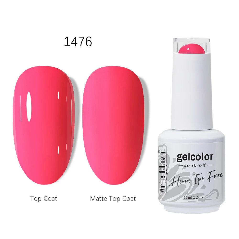 Arte Clavo HEMA TPO Gel Nail Polish Pink Series Semi Permanent Soak