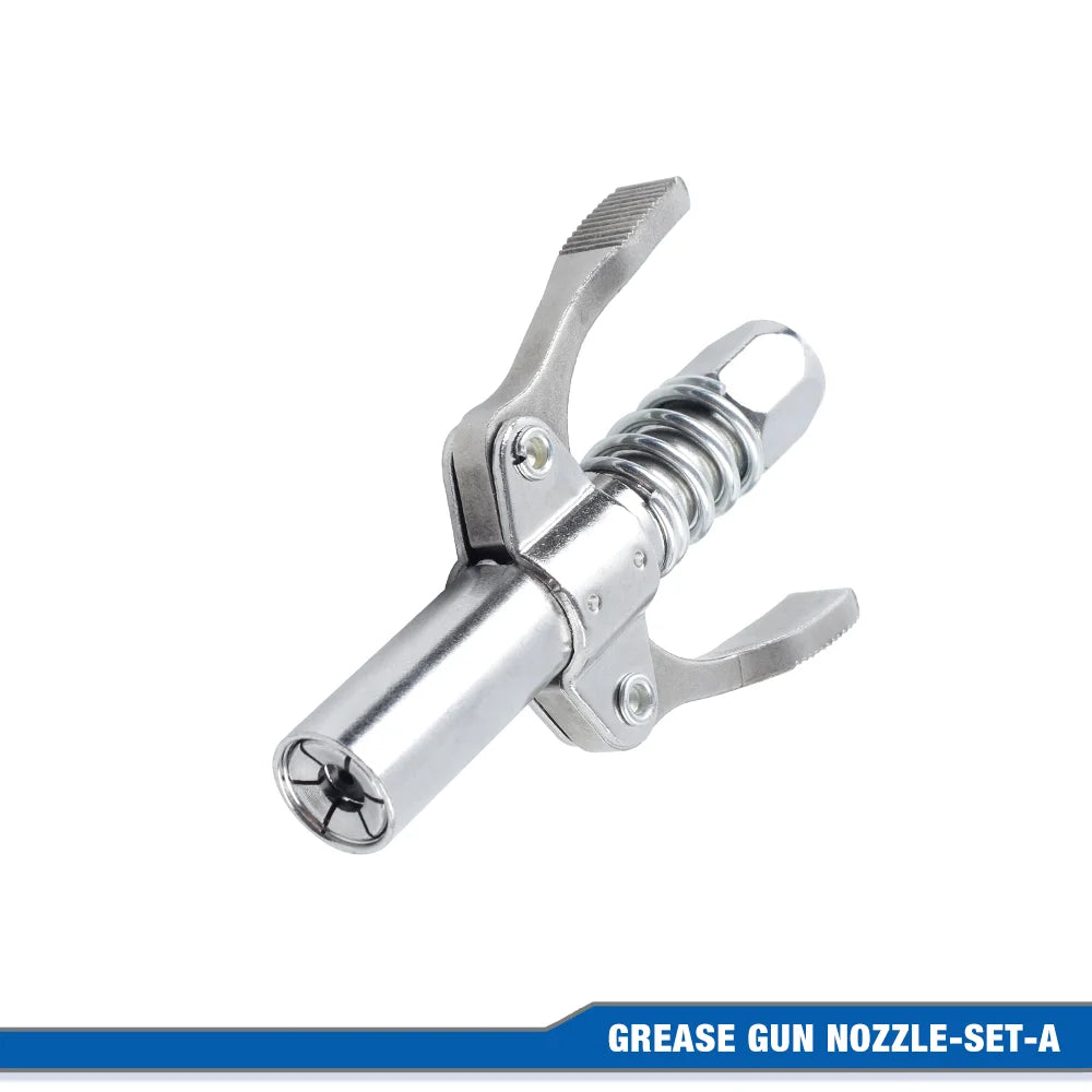 New 10000PSI Grease Gun Coupler Nozzle Hose Pump Syringe NPTI/8 Oil Pump Release Grease Nozzle Injector for Car Repair Tool Qme SET-A