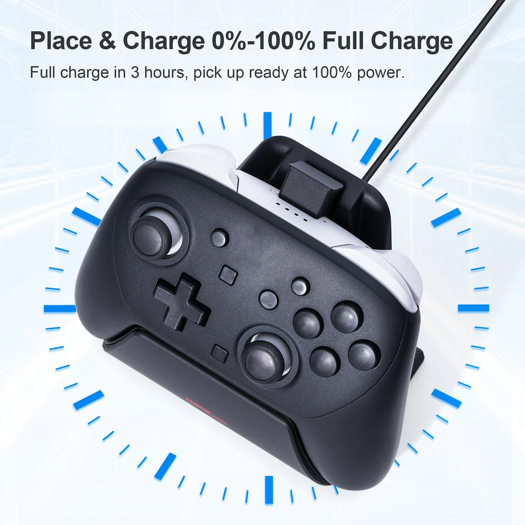 Controller Charger Stand Compatible for Switch 2 Pro Controller Controller Charging Base Fast Charging Station W/ LED Indicator Qme