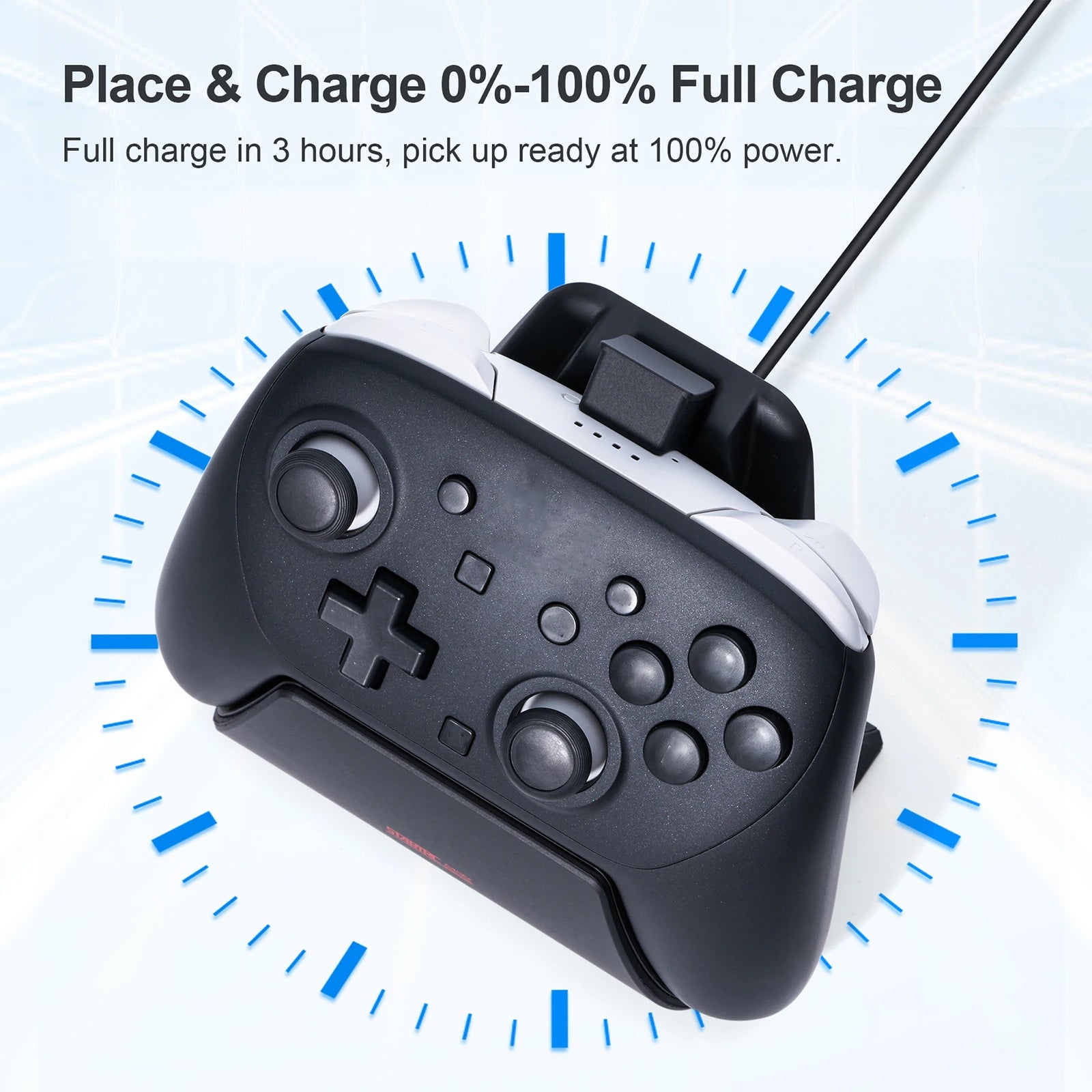 Controller Charger Stand Compatible for Switch 2 Pro Controller Controller Charging Base Fast Charging Station W/ LED Indicator Qme