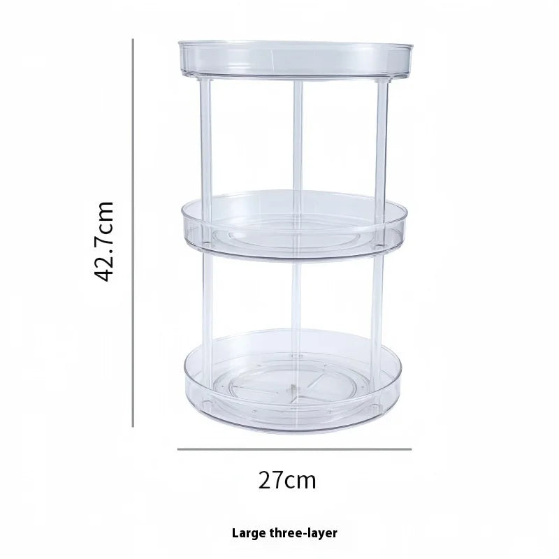 Kitchen Storage Rack Multi-layer Turntable Cosmetic Office Desktop Qme F