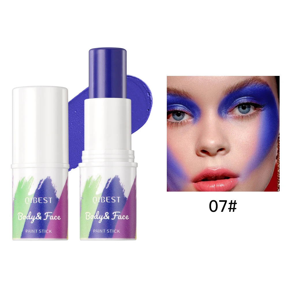 QIBEST Body Paint Stick Blendable Long-Lasting Colourful Eye Face Painting Sticks Pen Makeup Eyeliner Eyeshadow Cosmetics Qme 07