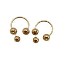 Fashion Temperament Charm Metal Hoop Earring Personality Round Bead Ball Dangle Earring For Women Girls Jewelry Gift Qme Silver