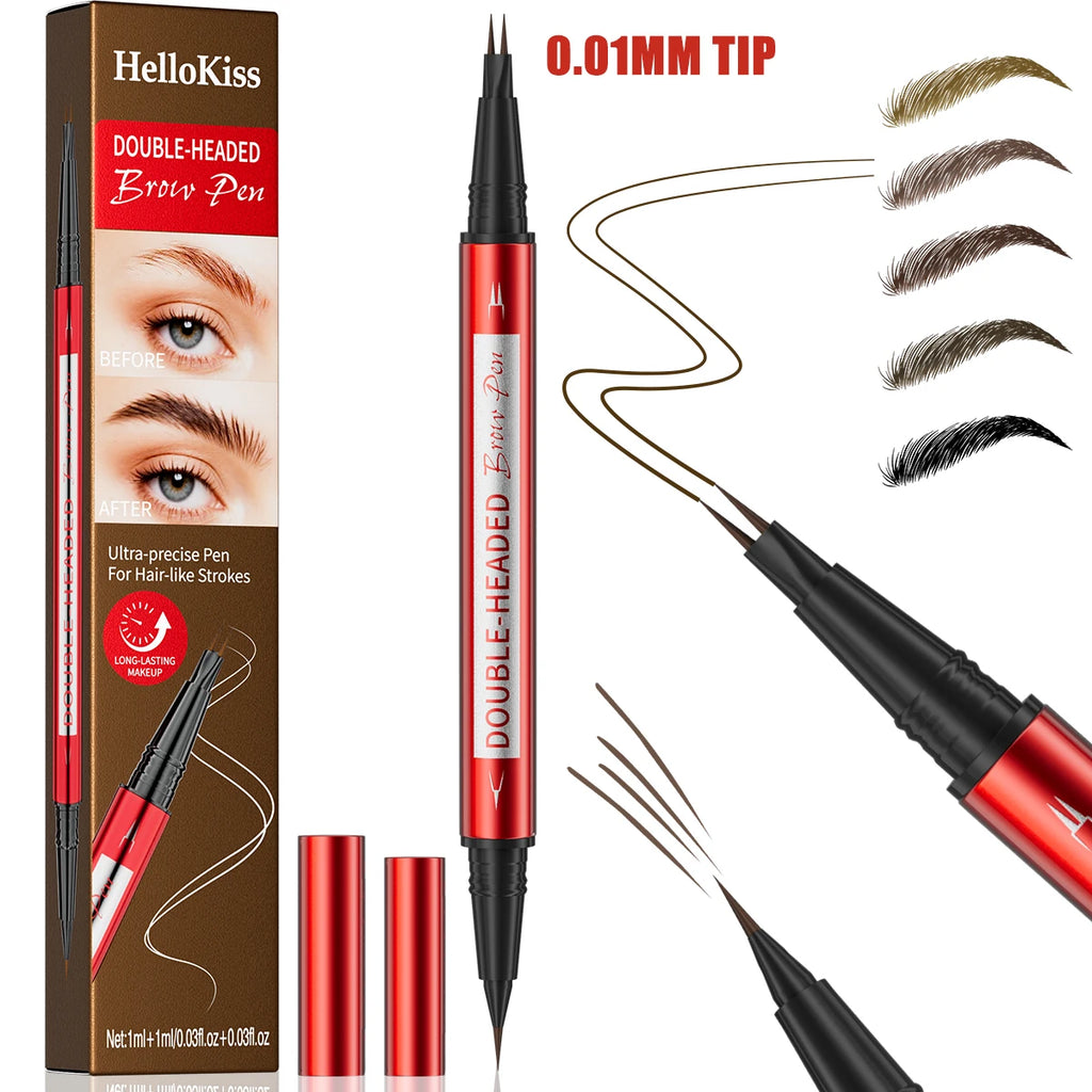 Ultra Fine Eyebrow Pen Long Last Smudge Proof Waterproof Sweat-Proof High Pigmented Easy Applying Liquid Eyeliner Pencil Qme