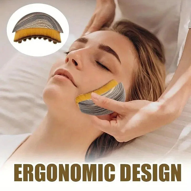 Lymphatic Contour Face Brush Ergonomically Designed Fit Sculpting Qme