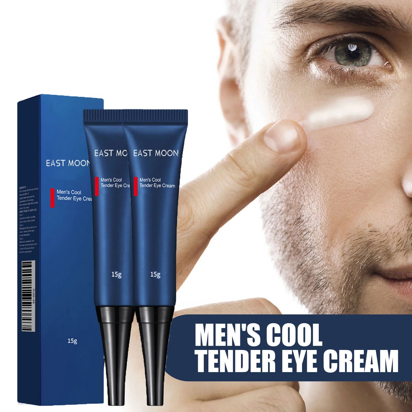 2Pcs Men's Retinol Eye Cream Moisturizing Anti-Aging Remove Dark Circle Anti-Puffiness Fade Wrinkles Hydrating Firming Eye Care Qme Default Title