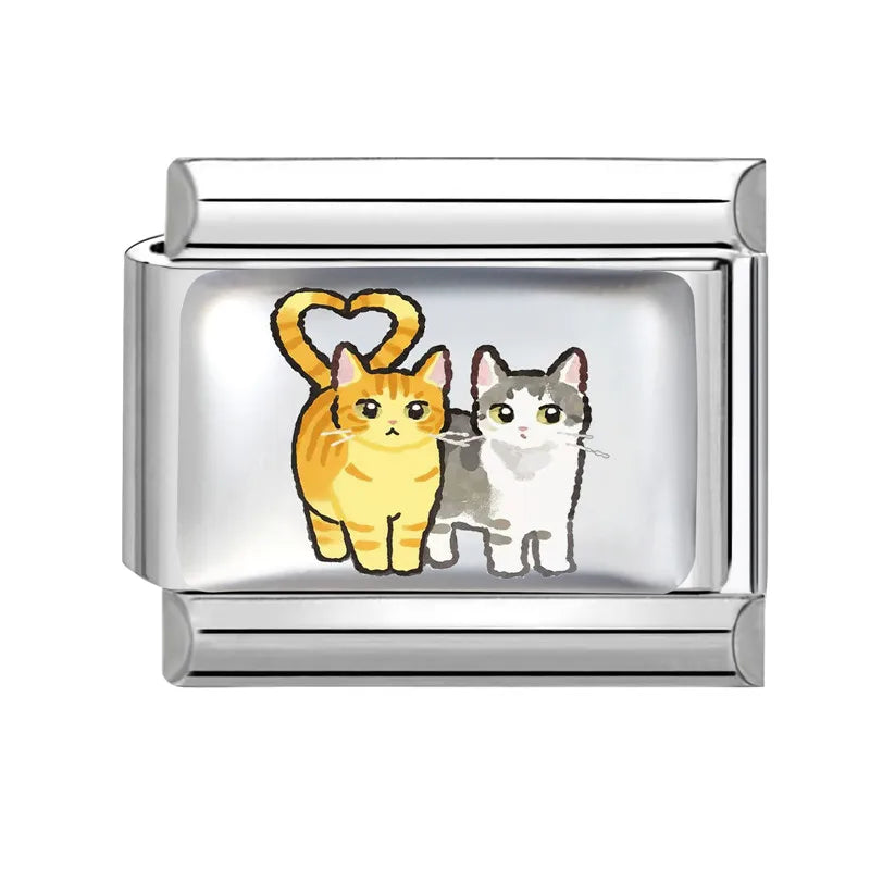 Fashion Pink Heart Dogs Cats Colorful Pets Animals Italian Charm Fit