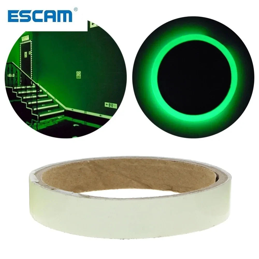 1.5cm*1m Luminous Fluorescent Night Self-adhesive Glow In The Dark Sticker Tape Safety Security Home Decoration Warning Tape Qme