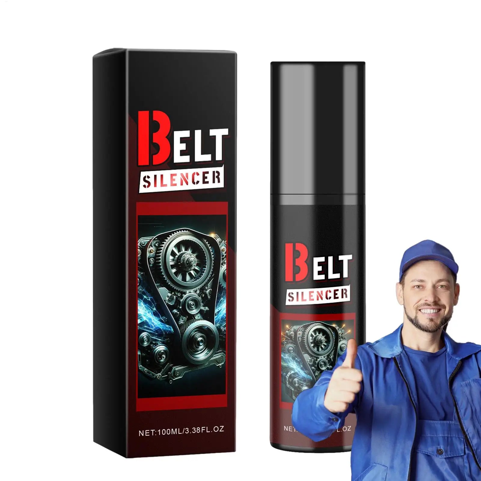 1PC Belt Dressing Spray Automotive 100ml Belt Noise Lubrication Protection Spray Spray-On Dressing Noise Lubrication Protection Qme
