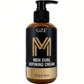 GZE Men Curl Defining Cream - Defined Bouncy Cue Curls Waves- Enhances Curl Definition and Hydrates Hair Frizz rls and Frizz Qme Curl Defining Cream