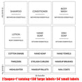 Bathroom Classification Label Sticker Travel Shampoo Bottles Hand Soap Conditioner Waterproof Labels Cosmetic Label Sticker Qme white
