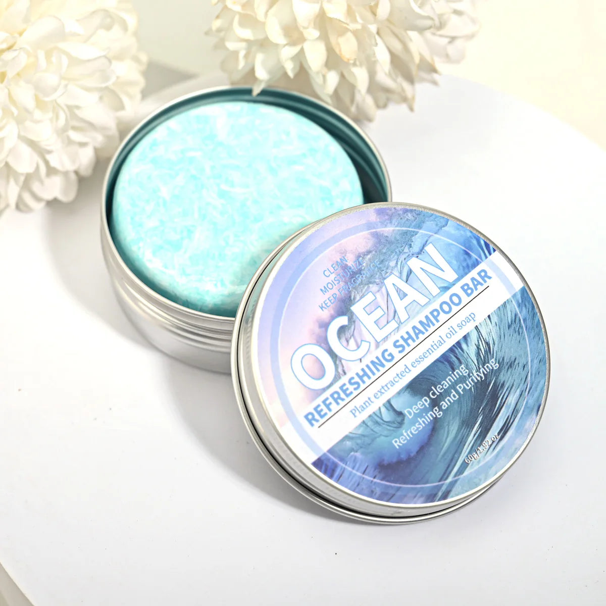 Ocean Shampoo Bar Refreshing Comfortable Summer Nourishing Hair Care Qme