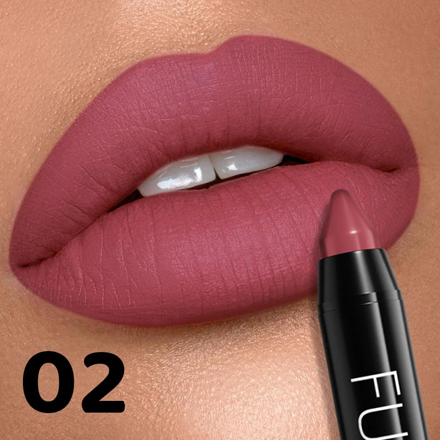 16 Nude Brown Lipliner Pen Waterproof Lipstick Sexy Red Matte Contour Qme 02