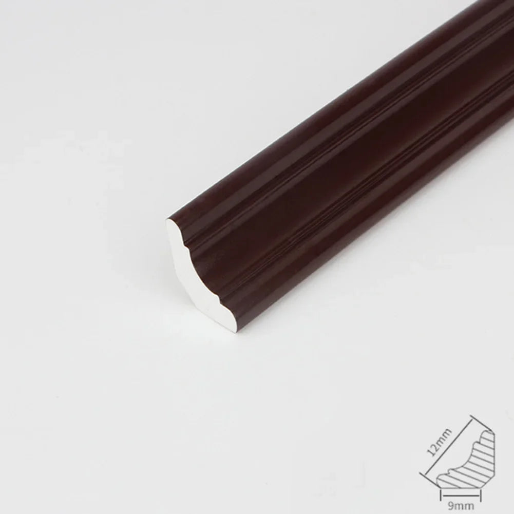 1Meter Wall Trim Line Self-Sticker Wall Skirting Decor Strip Tile Edge Waist Line 3D Wall Stickers Corner Home Wall Decor Qme Dark Red