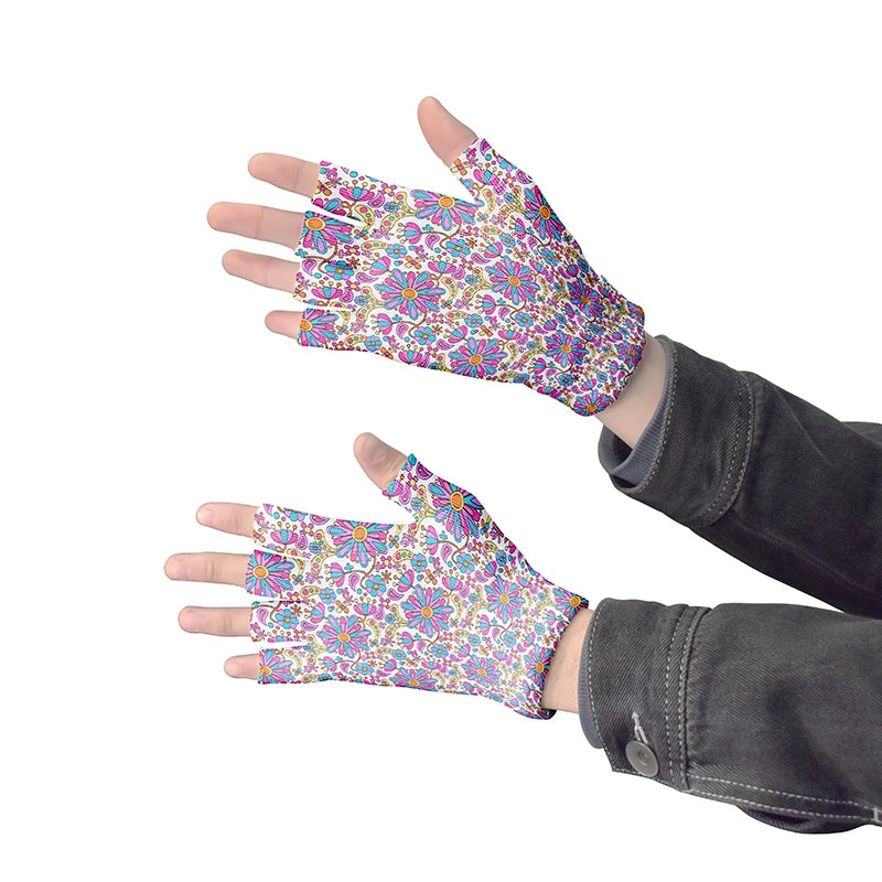 DIY Custom 3d Printed Fingerless Gloves Christmas Leisure Knitted Qme