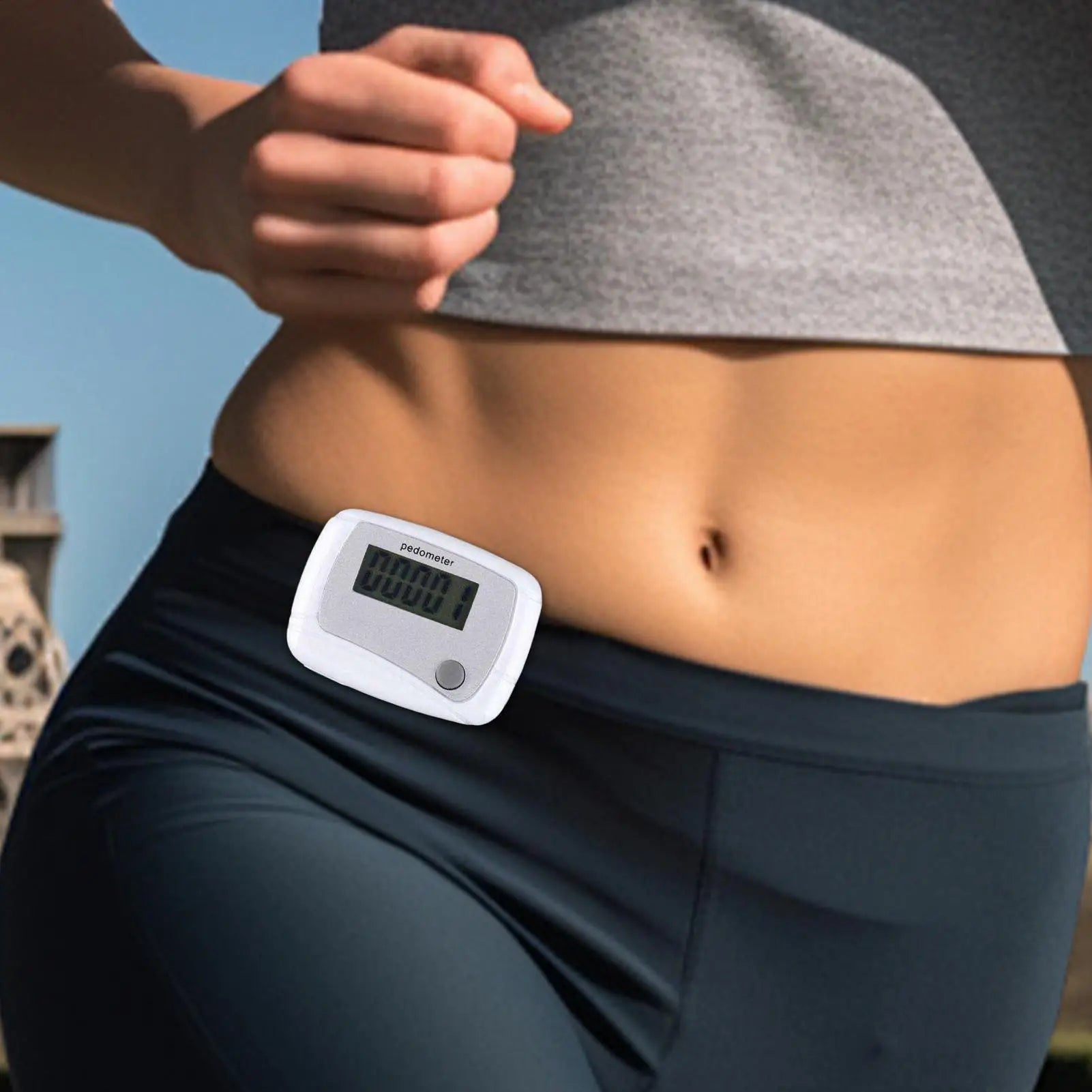 Pedometer for Walking Portable Clipping Walk Meter Senior Steps Counter for Sports Running Training Hiking Backpacking Travel Qme