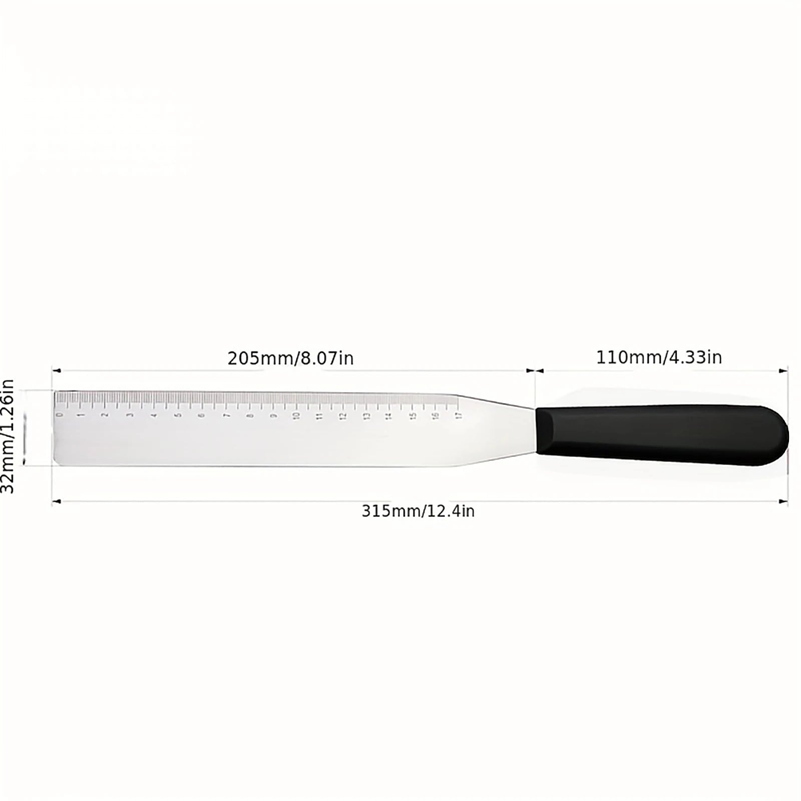 Stainless Steel Icing Spatula with Scale Right Angle Piping Cake Scraper Frosting Smoother Handmade Baking Tools Qme