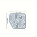 1Pc Love English Letters Aromatherapy Wax Pendant Silicone Molds DIY Gypsum Plaster Silicon Mould For Car Decoration Valentine Qme A
