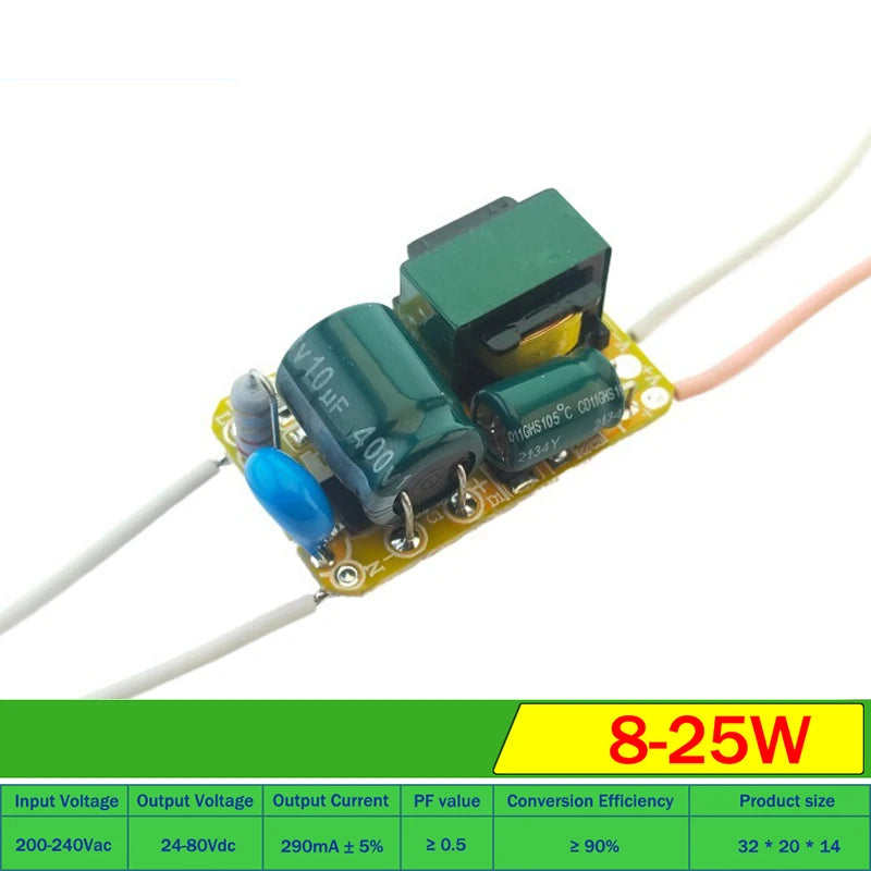 3W 5W 8W 18W 36W LED Light Driver Supply Transformer Radiating Module Board Qme 8-25W