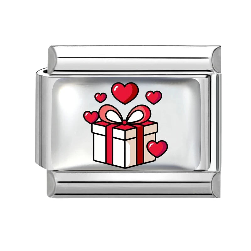 Y2K Red Series Colorful Love Heart Sun Star Italian Charm Link Fit