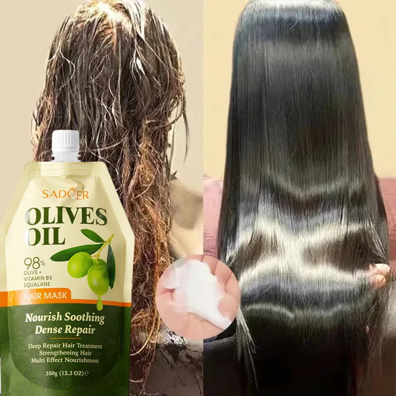 +Magical Hair Mask Collagen Keratin 5 Seconds Repair Damaged Frizzy Hair Smooth Deep Moisturize Nourishing Hair Care Product Qme 1pc 1