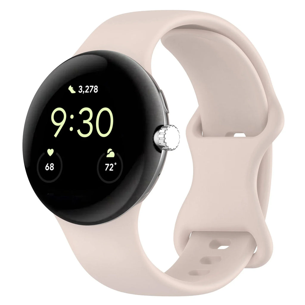 Silicone Strap for Google Pixel Watch 3 41 45mm Butterfly Buckle Sport Bracelet Correa for Google Pixel 2 1 Watch Accessories Qme