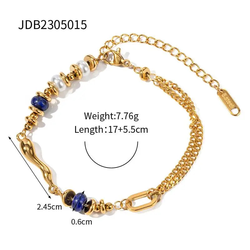 2026 New Gold Chain Bracelets Women Cuban Chain Trend Gold Plated Stainless Steel Bracelet Trendy Female Gifts Jewelry Qme A1