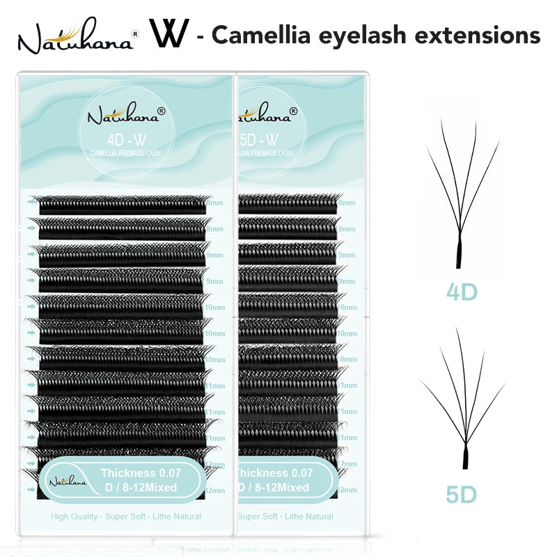 NATUHANA Camellia W Lashes 3D 4D 5D Wispy Volume Fans Eyelash Qme