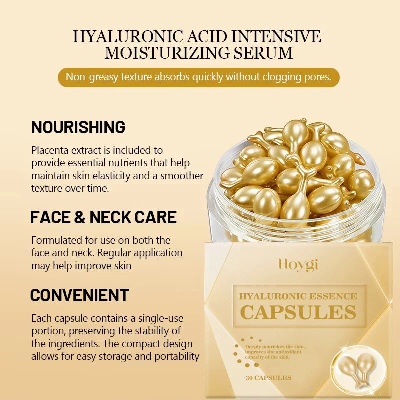 30PC Collagen Face Care Capsules Serum Spot Acne Wrinkle Remover Firming Whitening Hyaluronic Acid Essence Skin Care New style Qme