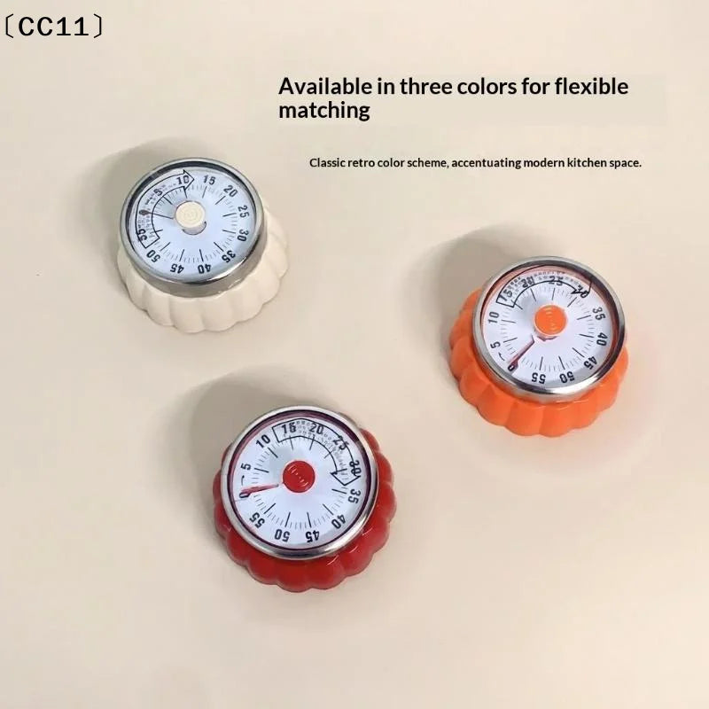 Cute Pumpkin Mechanical Timer No Battery Needed Kids Self-discipline Qme