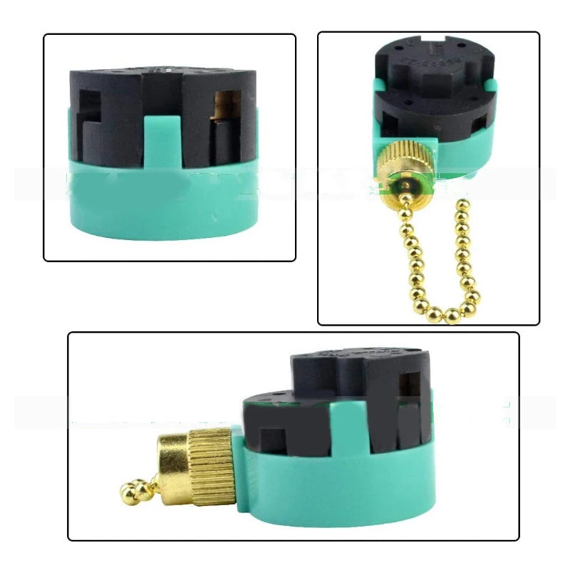 1Pc Ceiling Fan Switch 3 Speed 4 Wire ZE-268S6 Fan Pull Chain Speed Control Switch. Qme