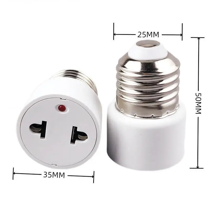 1PC Lamp Socket US/EU Without Light Practical White E27 Plug Bulb Holder Light Fixture Bulb Base Adapter DIY Accessories. Qme