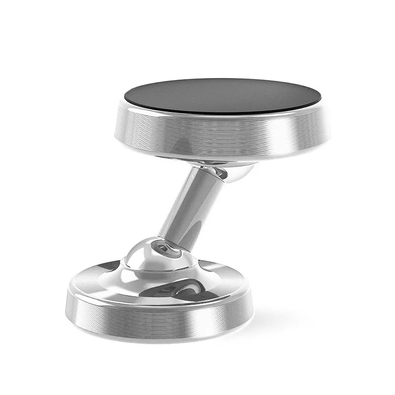 Dual Magnetic Gym Phone Holder for Working Out Videos-Double Sided Strong Magnet with 360 Degree Rotation - Fits Any Smart Phone Qme Silver