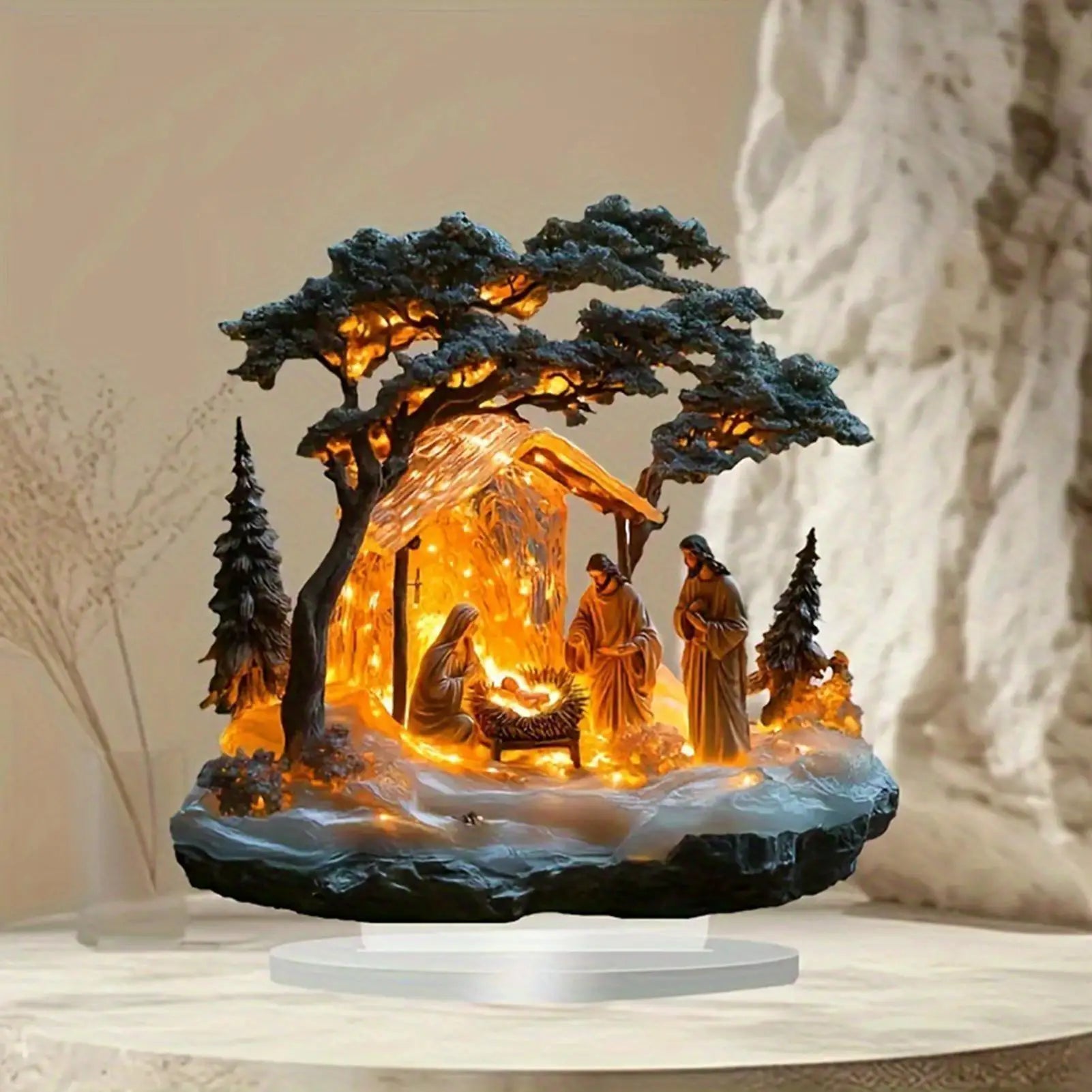 Nativity Figurine Classic Christmas Nativity Crafts Nativity Figures Decor Classic Tabletop Nativity Scene For Nightstand desk Qme