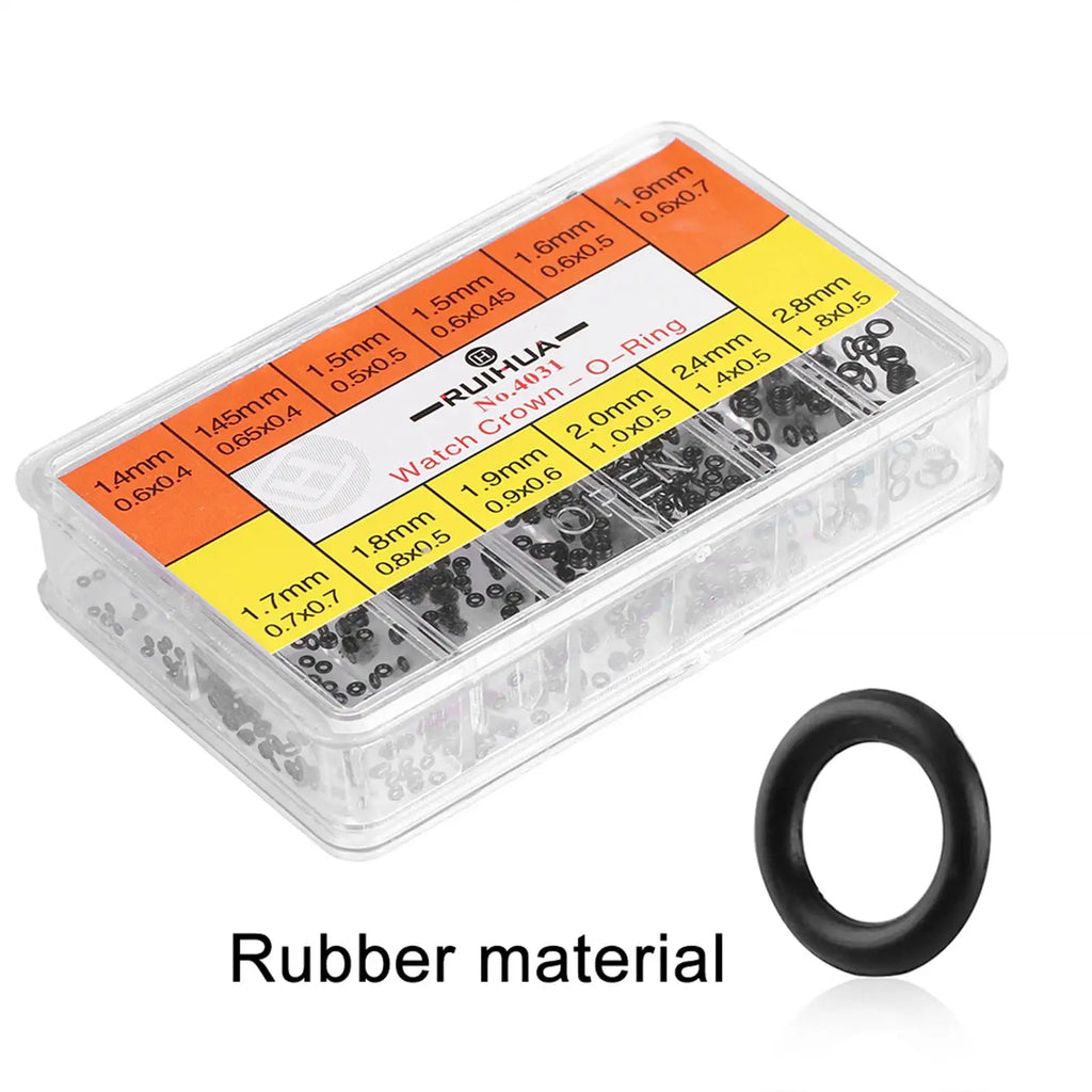 Watch Rubber Washer Watch O Ring 1 Box Rubber Washer Watch Crown O Rings Waterproof Repairing Tools for Watchmaker Qme