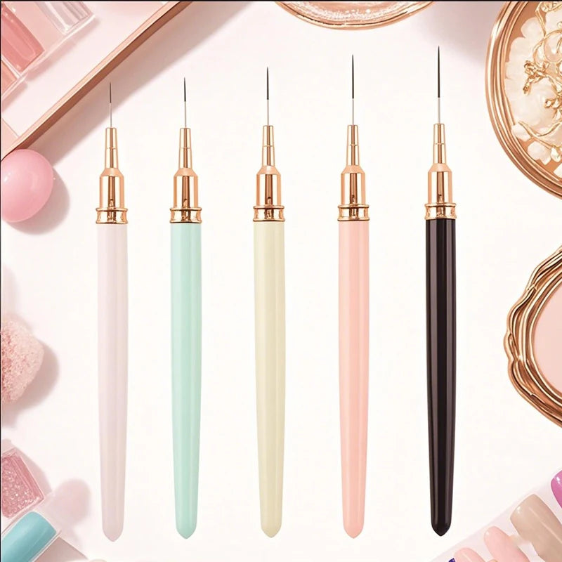 Nail Art Pen Brushes Professional Manicure Tool Elongated Lines Qme