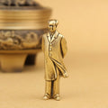 Copper Statue Collectable Chinese Brass Carved Mao Zedong Chairman Mao Exquisite Small Statues Free Shipping. Qme Default Title