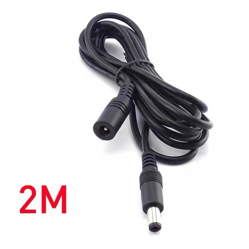 5pcs DC12V 2A Power Extension Cable 5.5x2.1mm for Projector Camera Router 0.5mm² Long Cord Qme