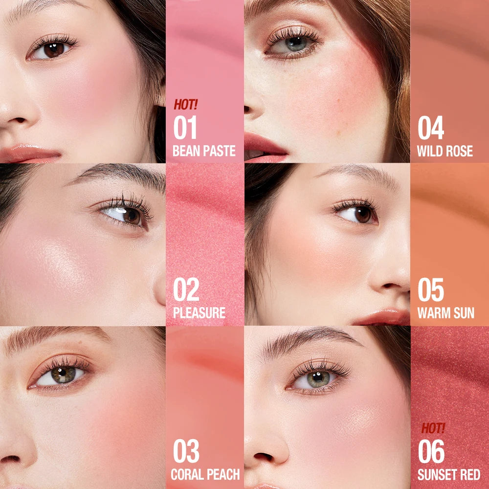 O TWO Liquid Blush Face Blusher Moisturizing Long Lasting Natural Qme