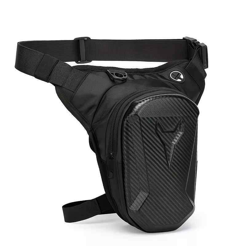 Motorcycle Cycling Thigh Waterproof Tactical Leg Bag Outdoor Qme black
