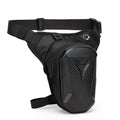 Motorcycle Cycling Thigh Waterproof Tactical Leg Bag Outdoor Qme black