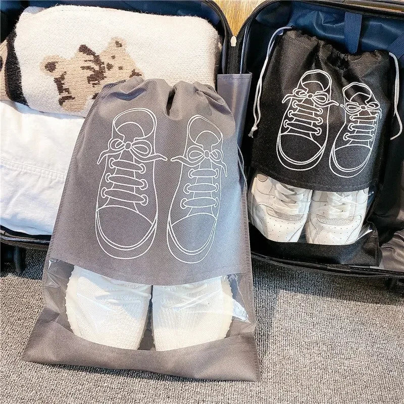5 Shoes Storage Bag Closet Organizer Non Woven Travel Portable Qme