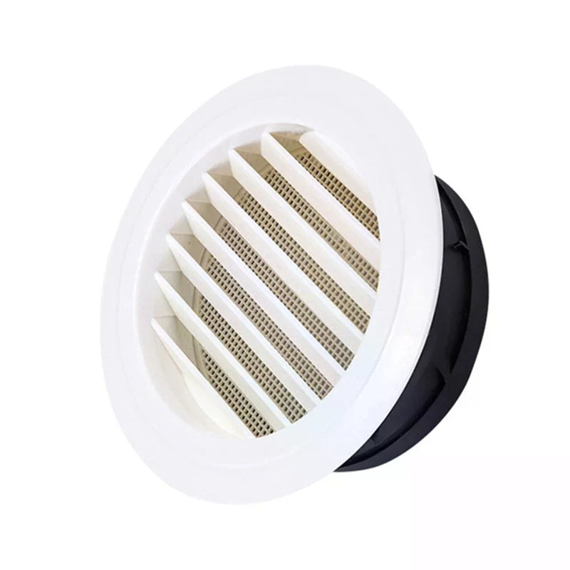 1pcs Exterior Wall Air Vent Grille Plastic Round Air Exhaust Vent Grille Ducting Qme