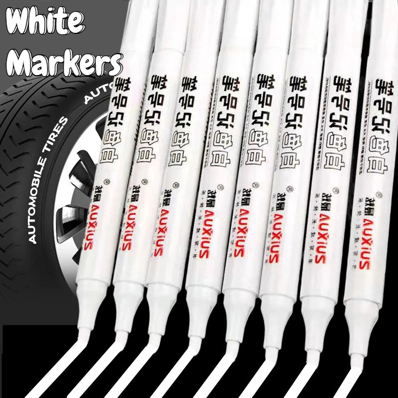 1/3/5pcs Permanent Oily White Marker Pen Waterproof Tire Painting Graffiti Environmental Gel Pen Notebook Drawing Supplies Qme
