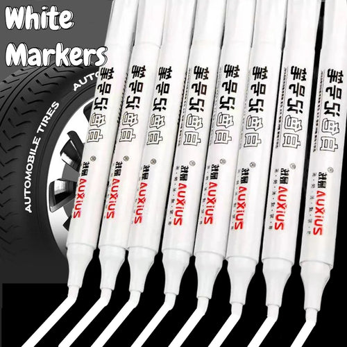 1/3/5pcs Permanent Oily White Marker Pen Waterproof Tire Painting Graffiti Environmental Gel Pen Notebook Drawing Supplies Qme