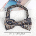 Luxury Tie Set Fashion Jacquard Paisley Necktie Bowtie Male Formal Cravat Cufflinks Gifts for Men Party Wedding Accessories Qme B