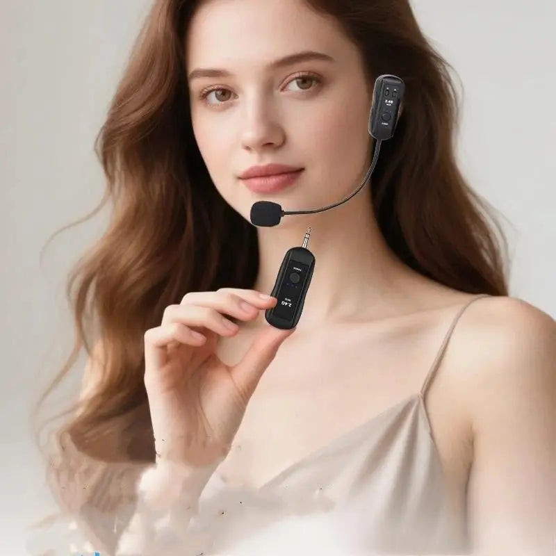 Wireless Head-worn Microphone Low Noise Clear Sound Output Mic Qme