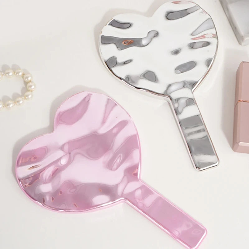 Female Handle Makeup Cosmetic Beauty Tools Handheld Vanity Make Up Qme