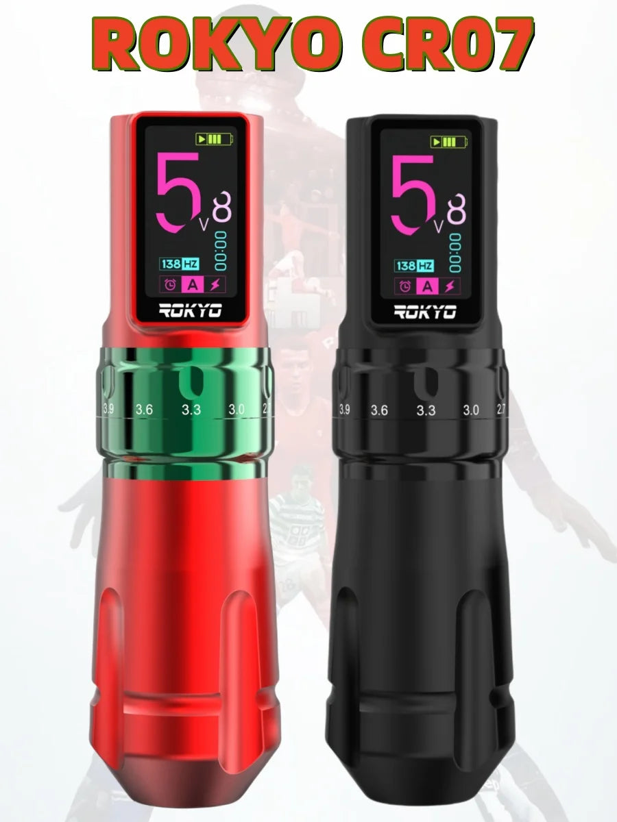 Adjustable Stroke Wireless Tattoo Pen Machine Gun 2.4-4.2mm Rechargeable Battery 2000mAh For Profession PMU Tattoo Supplies Qme